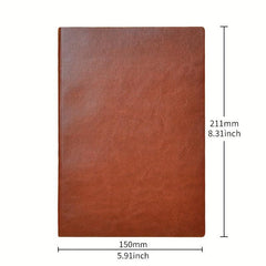 Faux Leather Notebook 200 Pages 5.91x8.31in Portable Diary Stationery Gift