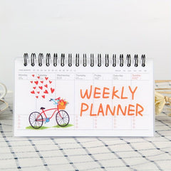 Small Weekly Schedule Book Portable Coil Student Notepad