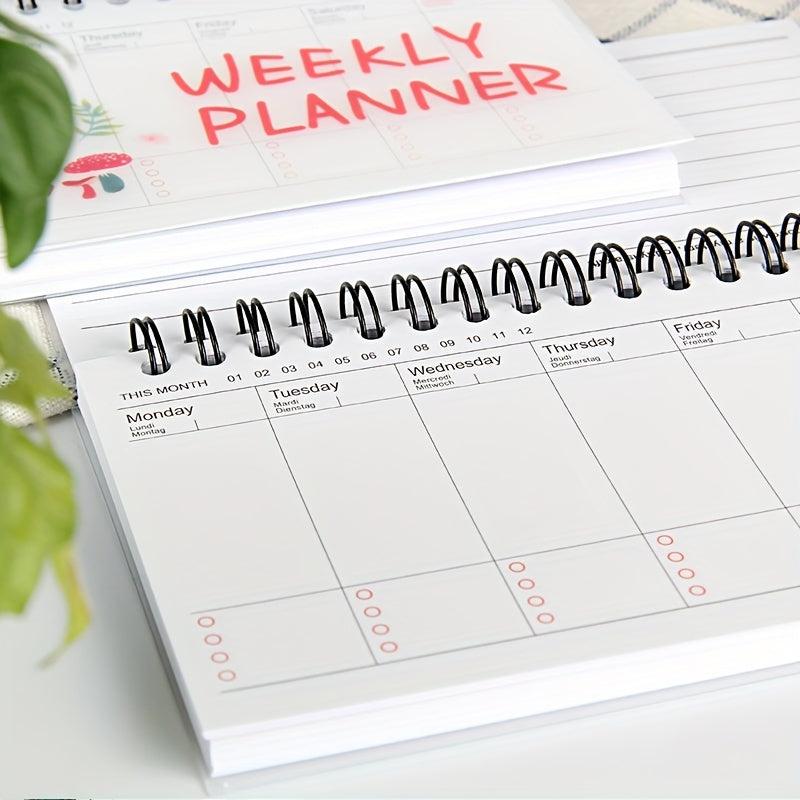 Small Weekly Schedule Book Portable Coil Student Notepad