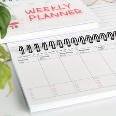 Small Weekly Schedule Book Portable Coil Student Notepad