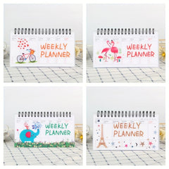 Small Weekly Schedule Book Portable Coil Student Notepad
