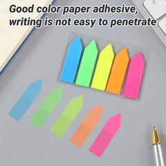 5 Color Sticky Notes 125 Pet Fluorescent Index Stickers Bookmarks Book Markers