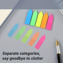 5 Color Sticky Notes 125 Pet Fluorescent Index Stickers Bookmarks Book Markers