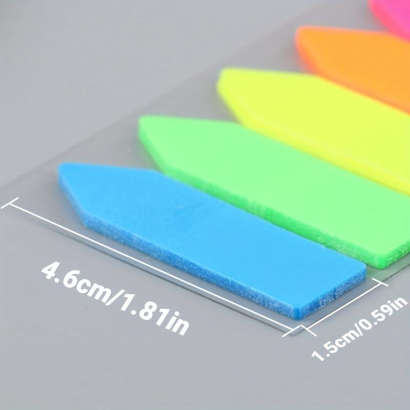 5 Color Sticky Notes 125 Pet Fluorescent Index Stickers Bookmarks Book Markers