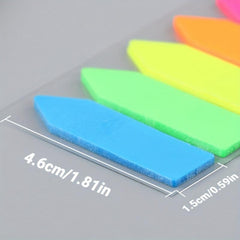 5 Color Sticky Notes 125 Pet Fluorescent Index Stickers Bookmarks Book Markers