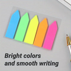 5 Color Sticky Notes 125 Pet Fluorescent Index Stickers Bookmarks Book Markers
