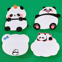 4pcs Chubby Panda Sticky Notes To Do List Memo Pad School Office Supplies