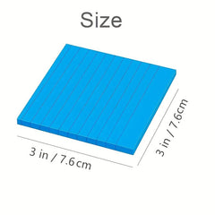 8pcs Horizontal Line Sticky Notes Fluorescent Memo Pad 360 Sheets