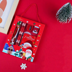 Christmas Stationery Set - 6 Pcs, Ruler, Eraser, Memo Pad, Sharpener, Pencil