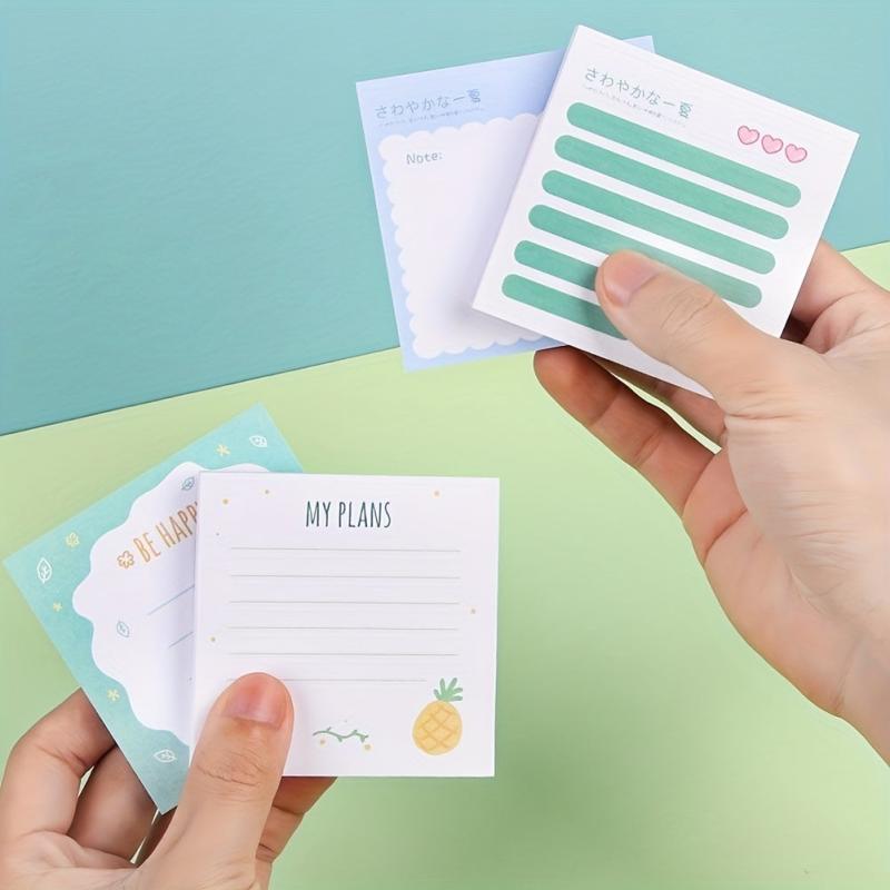 80 Sheets Creative Cartoon Sticky Notes Student Memos Message Stickers