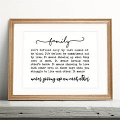 Family Quote Family Wall Decor Family Isn't Defined Adoption Gift