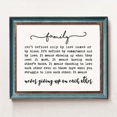 Family Quote Family Wall Decor Family Isn't Defined Adoption Gift
