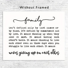 Family Quote Family Wall Decor Family Isn't Defined Adoption Gift