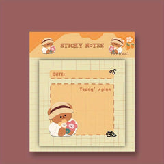 Tearable Sticky Note Book 60 Sheets Strong Adhesive Paper Journal Diary Stic