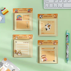 Tearable Sticky Note Book 60 Sheets Strong Adhesive Paper Journal Diary Stic