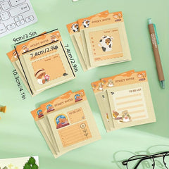 Tearable Sticky Note Book 60 Sheets Strong Adhesive Paper Journal Diary Stic