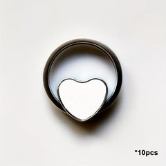 Metal Heart Keychains Double Sided Rotate Key Rings for Sublimation Blank Heart