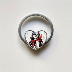 Metal Heart Keychains Double Sided Rotate Key Rings for Sublimation Blank Heart