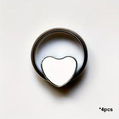 Metal Heart Keychains Double Sided Rotate Key Rings for Sublimation Blank Heart