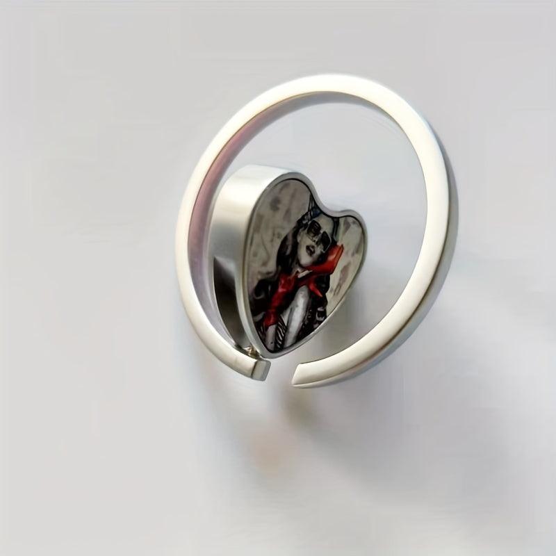 Metal Heart Keychains Double Sided Rotate Key Rings for Sublimation Blank Heart