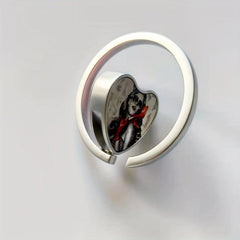 Metal Heart Keychains Double Sided Rotate Key Rings for Sublimation Blank Heart