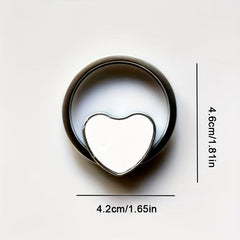 Metal Heart Keychains Double Sided Rotate Key Rings for Sublimation Blank Heart