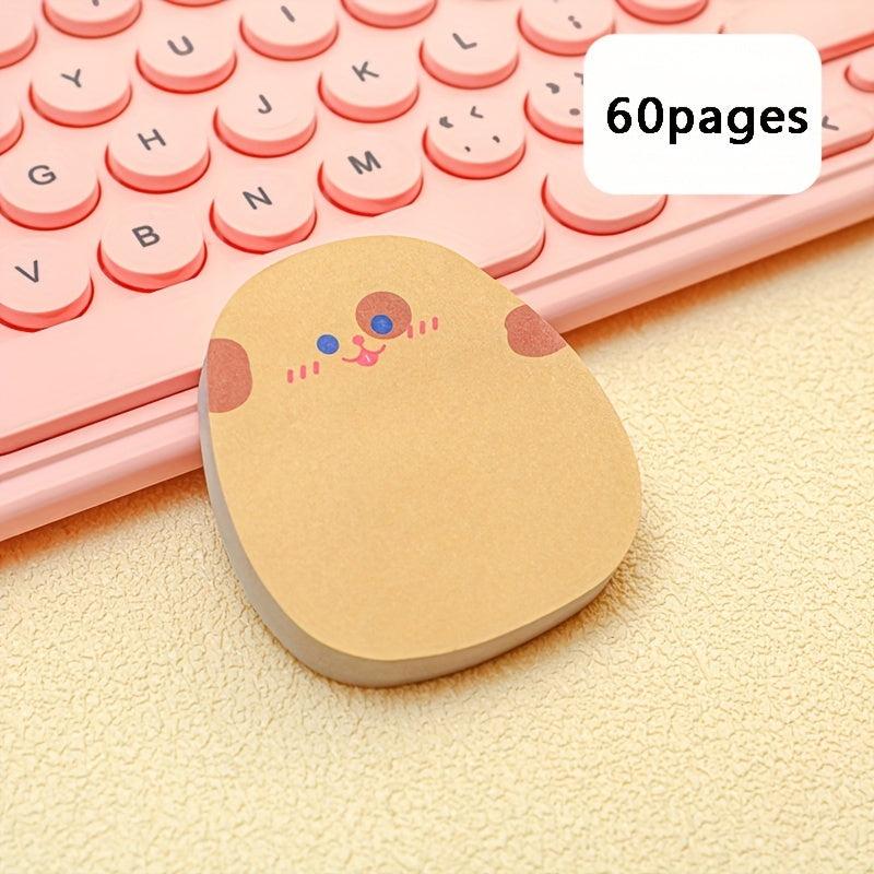 4pcs Facial Sticky Stickers Cartoon Colorful Memo Pads