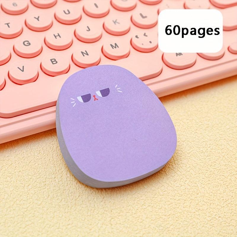 4pcs Facial Sticky Stickers Cartoon Colorful Memo Pads