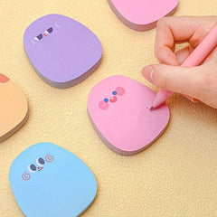 4pcs Facial Sticky Stickers Cartoon Colorful Memo Pads