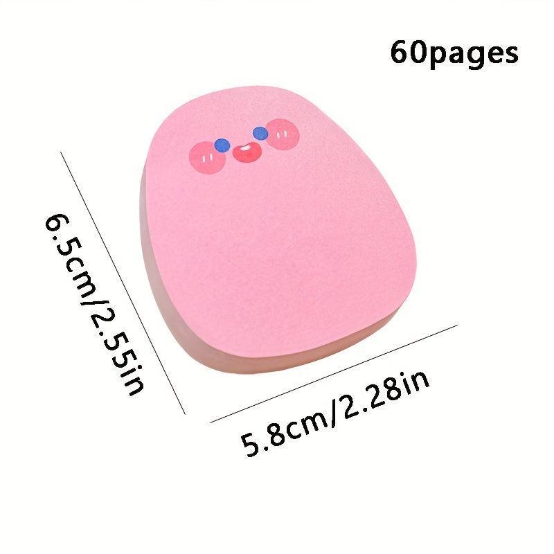 4pcs Facial Sticky Stickers Cartoon Colorful Memo Pads