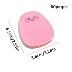 4pcs Facial Sticky Stickers Cartoon Colorful Memo Pads
