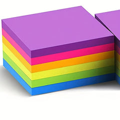 300 Sheets Fluorescent Sticky Notes Self-adhesive Colored Memo Notepad