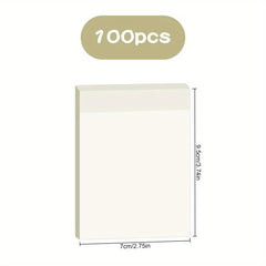 100 Transparent Sticky Notes Self Adhesive Clear Sticky Note Tab