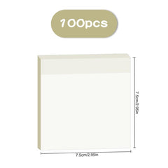 100 Transparent Sticky Notes Self Adhesive Clear Sticky Note Tab