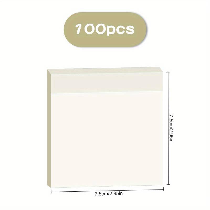 100 Transparent Sticky Notes Self Adhesive Clear Sticky Note Tab