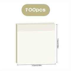 100 Transparent Sticky Notes Self Adhesive Clear Sticky Note Tab