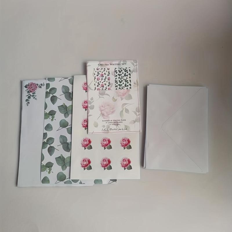 Chelsea Writing Set: 15 Envelopes, 30 Writing Paper, 15 Labels