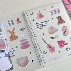 Puppy A5 Book Style Double Sided Release Sticker Tape Storage Diary