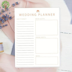 Trees Wedding Planner Book And Organizer For Bride