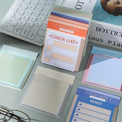 Ins Style Non-Sticky Note Book - Contrasting Colors