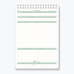 Meeting Notes Notepad - Action Items Tracking - Spiral Bound - Undated Tear Off