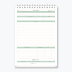Meeting Notes Notepad - Action Items Tracking - Spiral Bound - Undated Tear Off