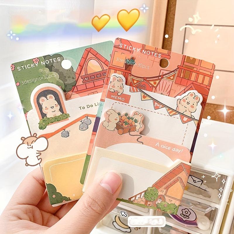 3-Layer Self-Adhesive Sticky Notes - Students & Office Stationery