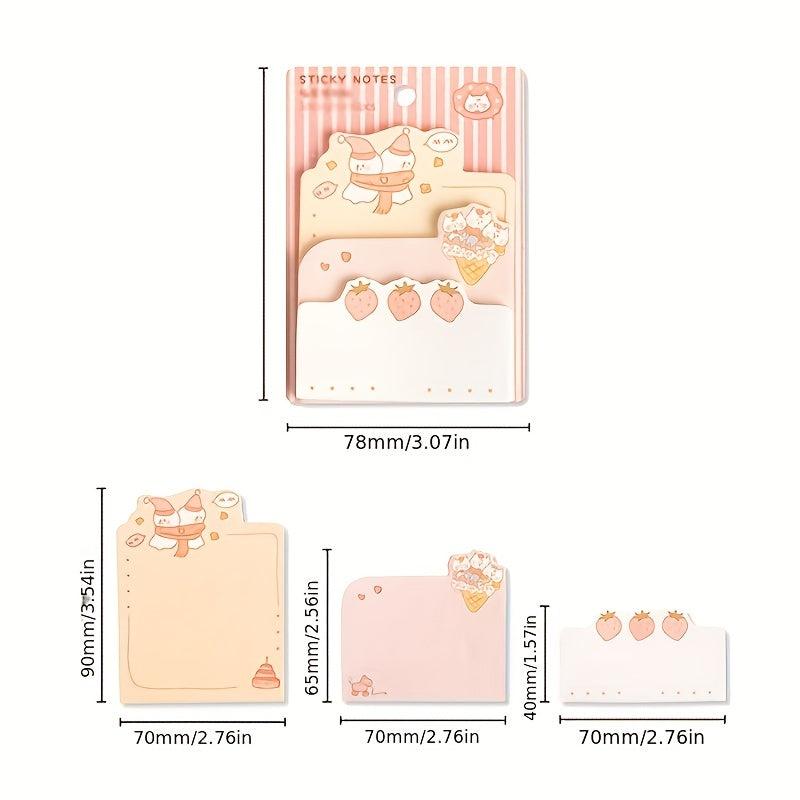3-Layer Self-Adhesive Sticky Notes - Students & Office Stationery