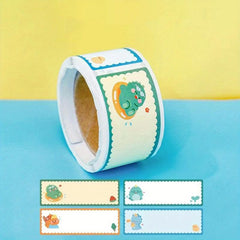 Cartoon Name Stickers for Students - Creative Index Labels