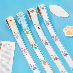 Cartoon Name Stickers for Students - Creative Index Labels