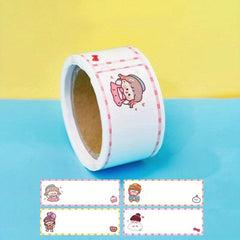 Cartoon Name Stickers for Students - Creative Index Labels