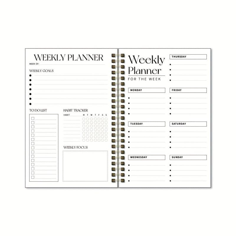 1pc Weekly & Daily Spiral Planner Academic Appointment Book