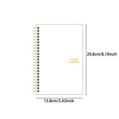 1pc Weekly & Daily Spiral Planner Academic Appointment Book