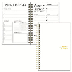 1pc Weekly & Daily Spiral Planner Academic Appointment Book